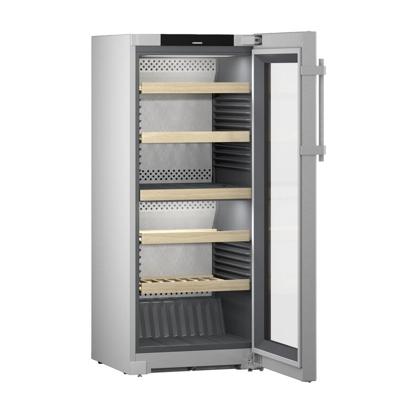 Liebherr Vinidor WPsd 4652 Steel Wine Cabinet 107 Bottle, Glass Door