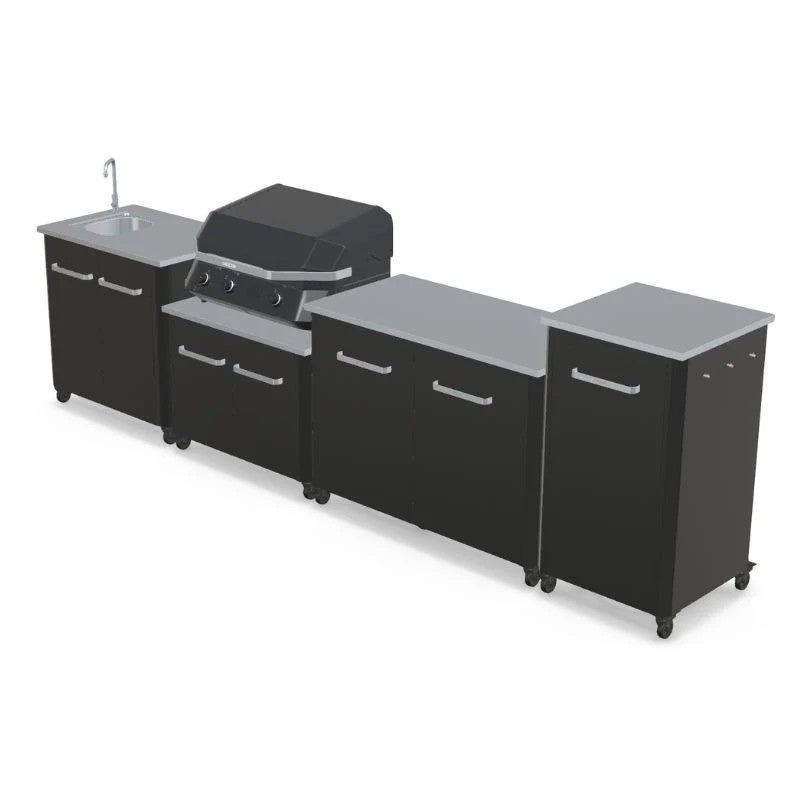 Cozze Modular Outdoor Kitchen Stainless Steel with Gas Grill, Storage & Sink