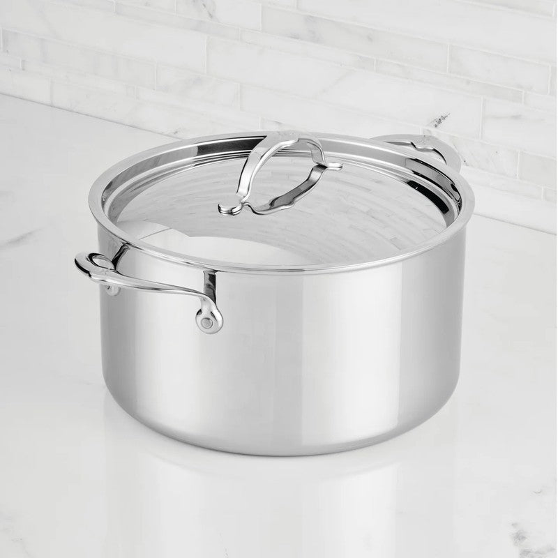 Hestan ProBond Luxe Stainless Steel Stockpot 7.6L with Lid, Mirror-Polished