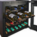 CELLA WI-24B-TO Integrated Wine Cooler 24 Bottle, Black Glass