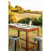 Blok ENKAI Corten Steel Charcoal Table Grill with Stainless Half Top & Round Bar Grill Top