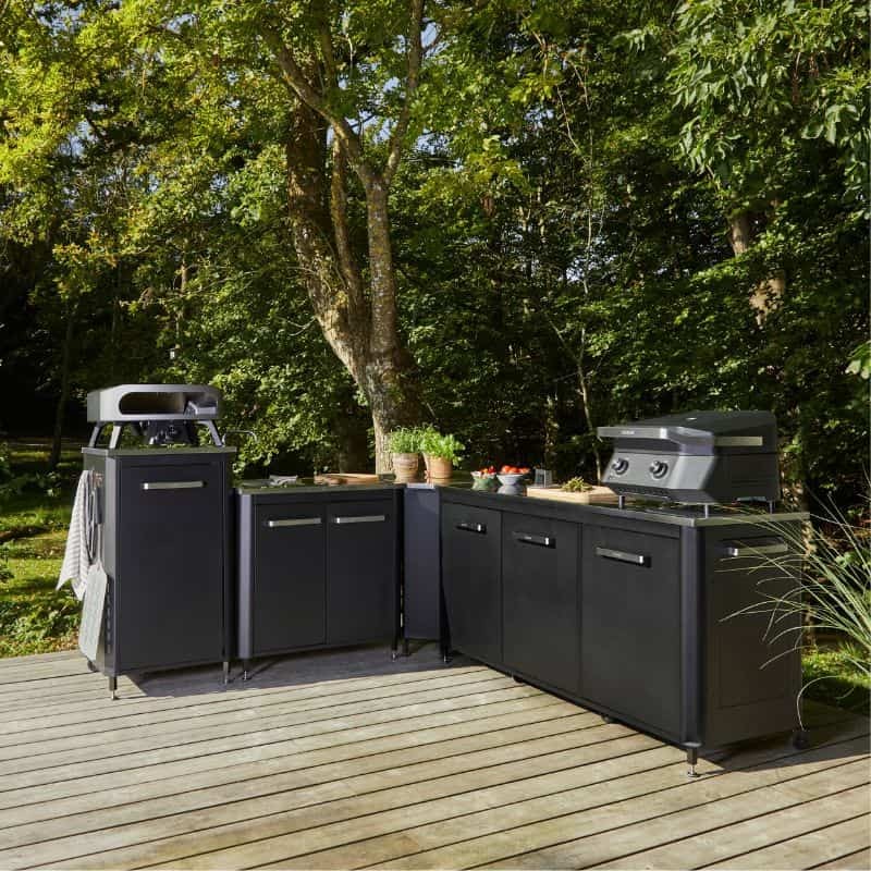 Cozze Outdoor Kitchen 180 Stainless Steel Outdoor Kitchen Unit