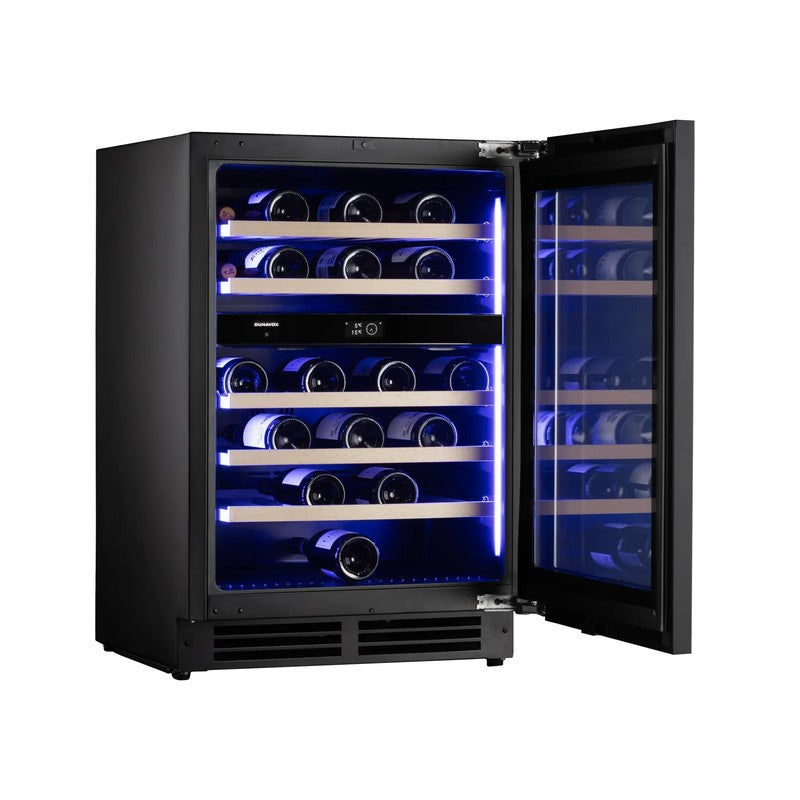 Dunavox FLOW-41 Dual Zone Built In Wine Cooler 41 Bottle, 88cm Height