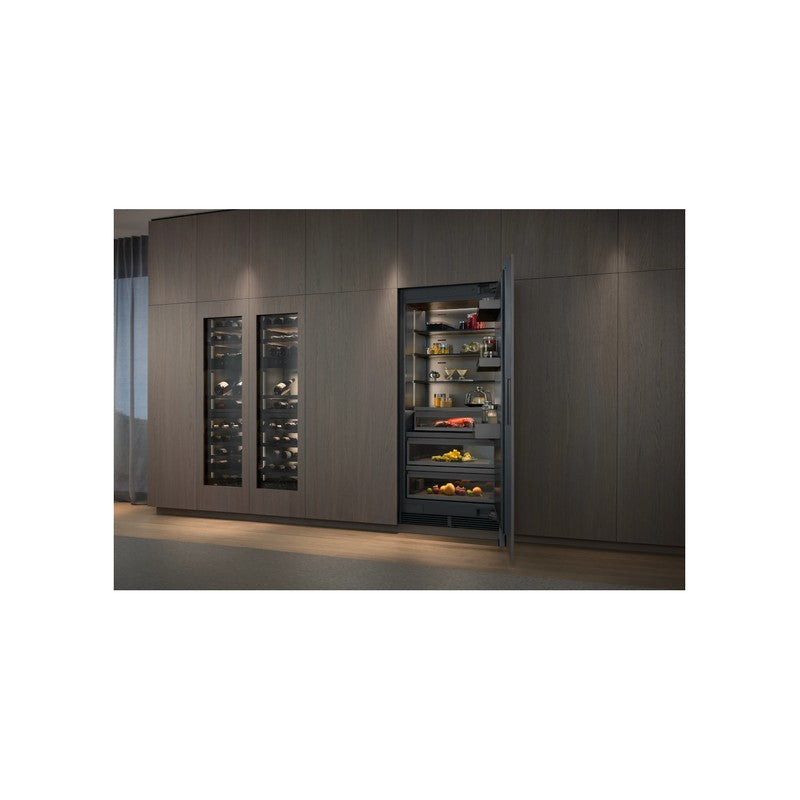 Gaggenau Vario Expressive Series RVW467170 61cm Fully Integrated Wine Storage, Dark Brushed Stainless Steel
