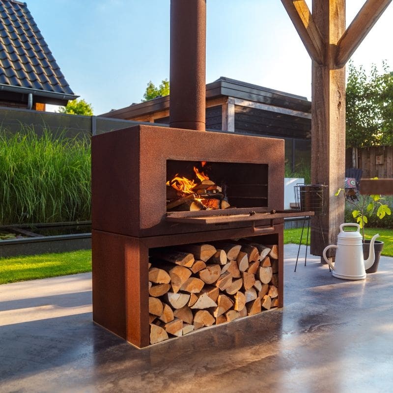 Adezz Forno Enok Corten Steel Outdoor Fireplace