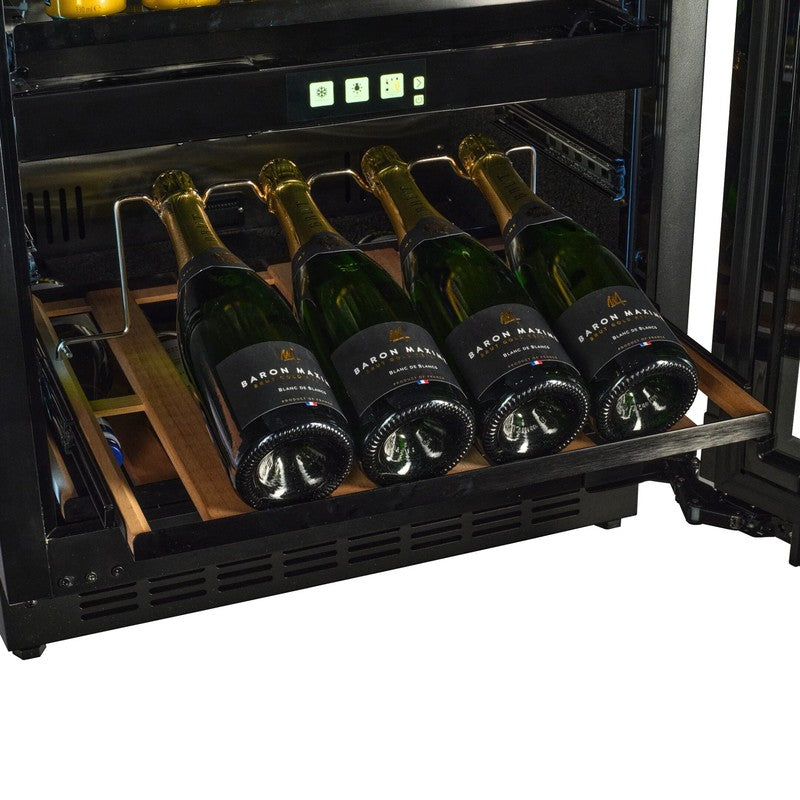 CELLA KITCHENLINE Beverage Centre 600mm, Black Glass
