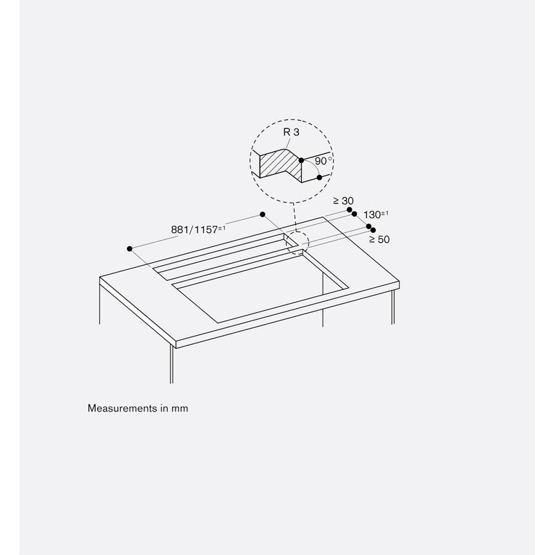 Gaggenau 400 Series AL400192 Stainless Steel Table Ventilation 90cm