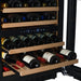 CELLA W34-BH Undercounter Wine Cooler 36 Burgundy Bottles, Black Glass