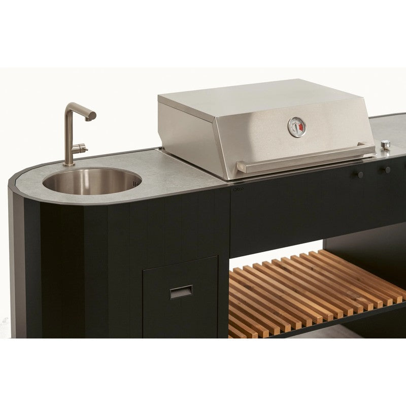 Q-boo OVO GL Dekton Outdoor Kitchen with Sink & Cover