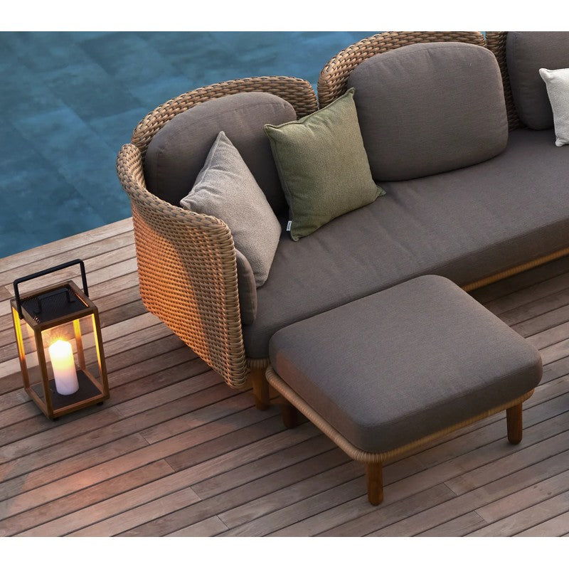 Cane-line Arch 3-Seater Sofa with Low Arm/Backrest & Chaise Lounge