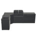 Cozze Elements Modular Outdoor Kitchen L-Shape with Grill, Storage & Sink, Matte-Black
