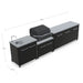 Cozze Modular Outdoor Kitchen Steel with Gas Grill, Extra Storage & Sink