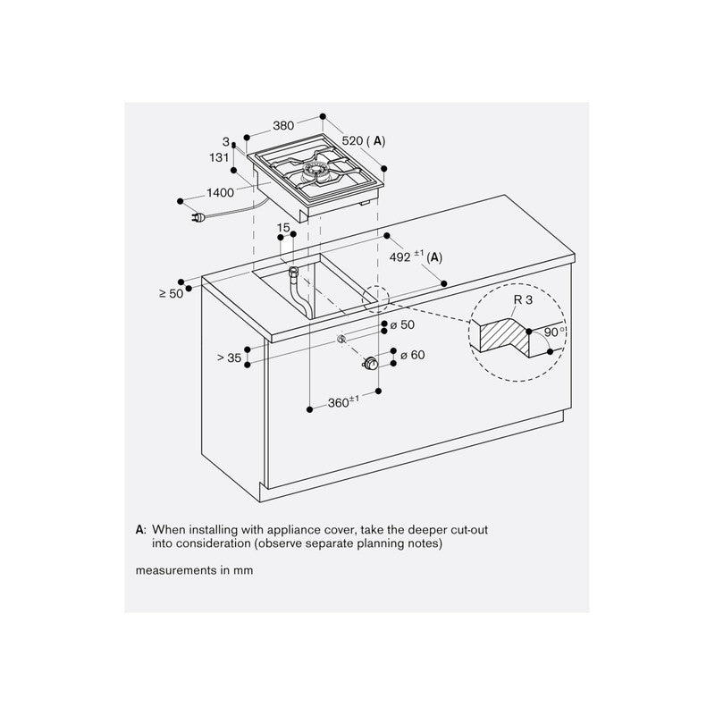 Gaggenau 400 Series VG415215 Stainless Steel Vario Natural Gas Cooktop 38cm