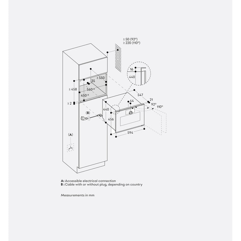 Gaggenau Minimalistic Series GS220130 Stainless Steel Built-In Combination Steam Oven 60cm, Sterling
