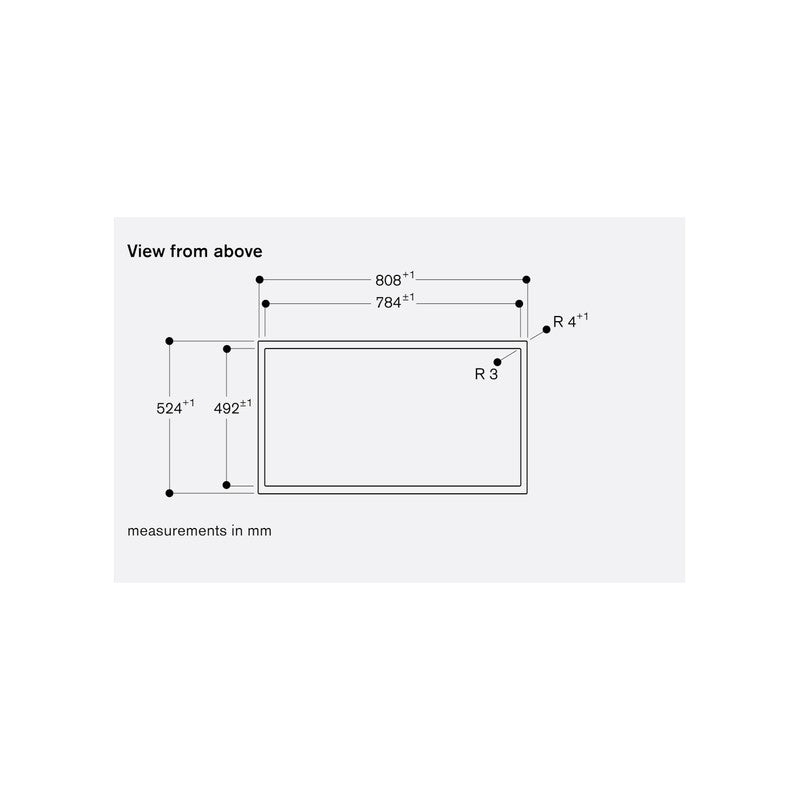 Gaggenau 400 Series CX482111 Stainless Steel Induction Cooktop 80cm, Black