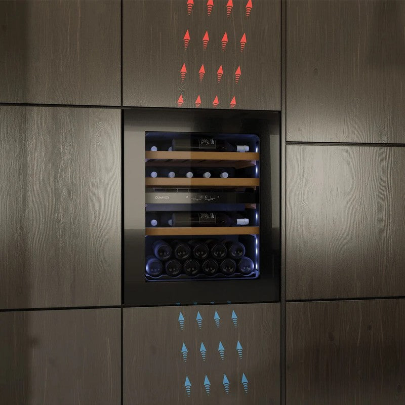 Dunavox NOBLE-109.TO Dual Zone 109 Bottle Fully Integrated Wine Cooler