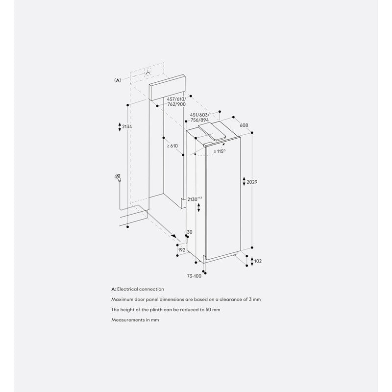 Gaggenau Vario Cooling Expressive Series RVF417190 45.7cm Fully Integrated Freezer with Icemaker, Dark Brushed Stainless Steel