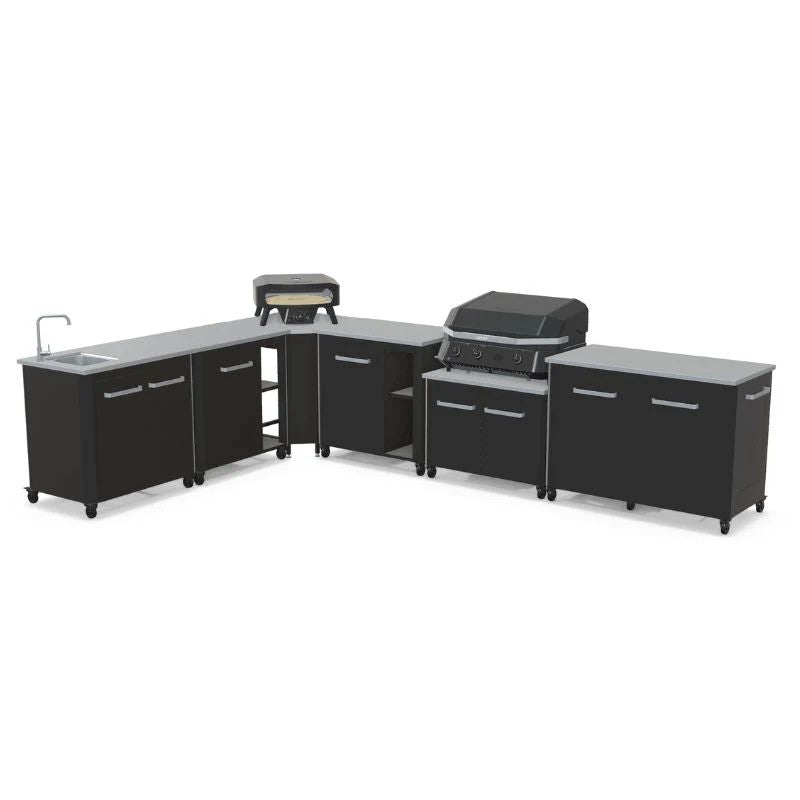 Cozze Modular Outdoor Kitchen Stainless Steel with Gas Grill, Sink & Storage