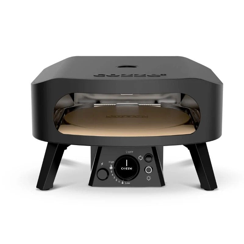 Cozze Rotate Gas Pizza Oven 13" with Cordierite Pizza Stone, Black