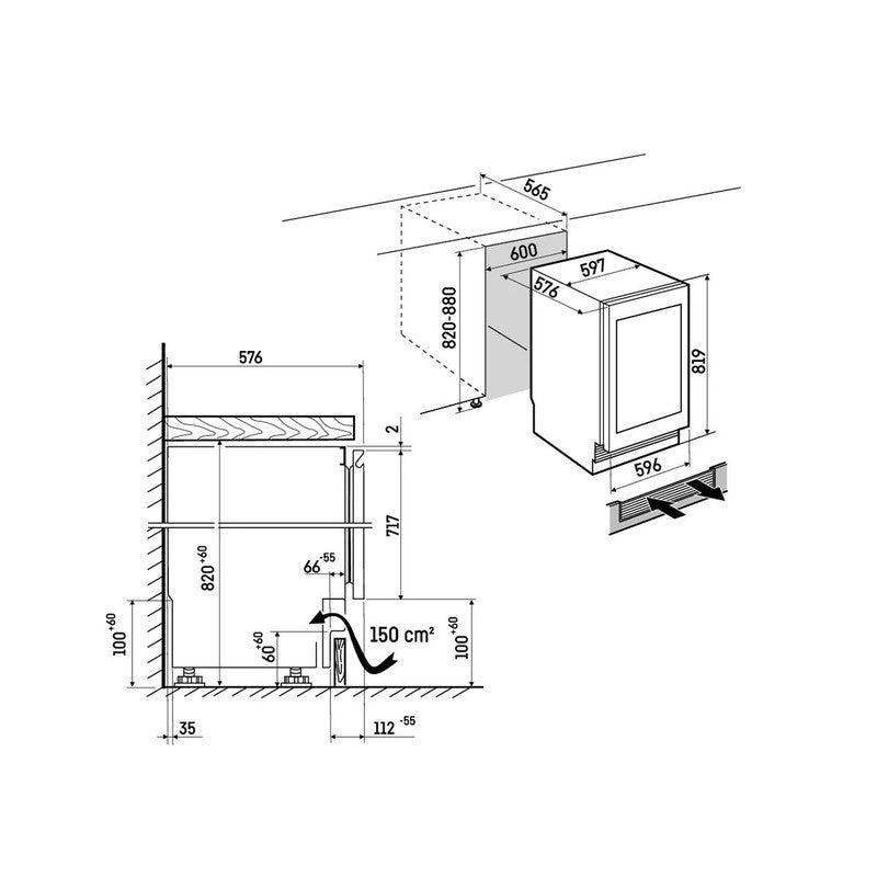 Liebherr Vinidor UWgb3632 Wine Cooler, 32 Bottle Capacity