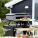 Cozze Table with Pull Out Stainless Steel Outdoor Table with Pull-Out Prep Shelf & Tool Hooks