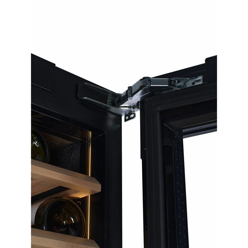 CELLA W96B-TO Integrated Wine Cooler 600mm, Black Glass