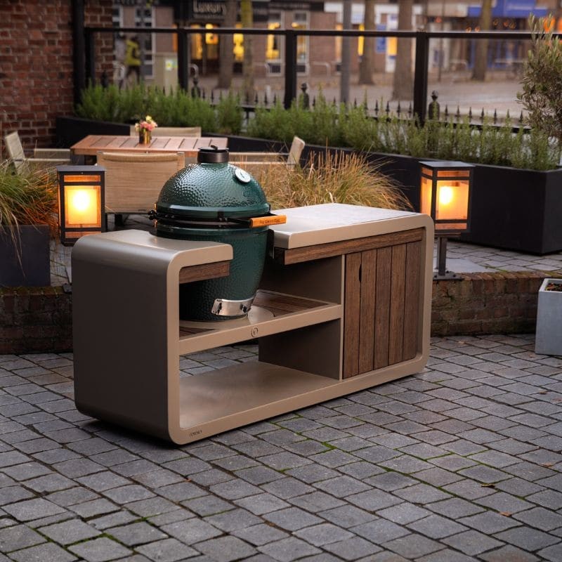 Adezz Forno Kamado Station Ceramic & Bamboo Outdoor Kitchen, Corten Steel or Powder-Coated Aluminium