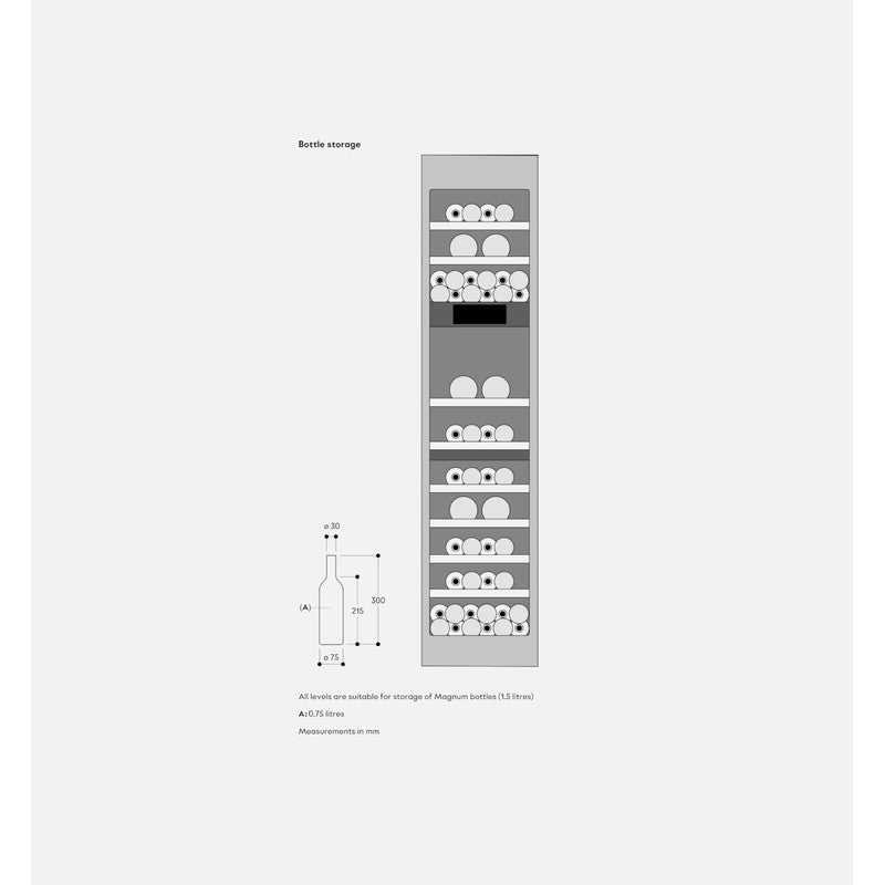 Gaggenau Vario Expressive Series RVW467170 45.7cm Fully Integrated Wine Storage, Oak & Anthracite Aluminium