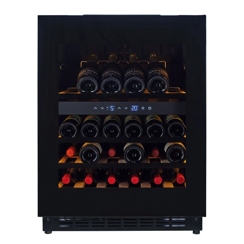 CELLA Wine & Beer Undercounter Fridge Bundle 600mm, Black Glass