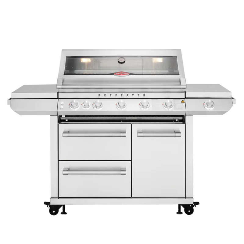 BeefEater 7000 Series Premium 5 Burner BBQ & Side Burner Trolley