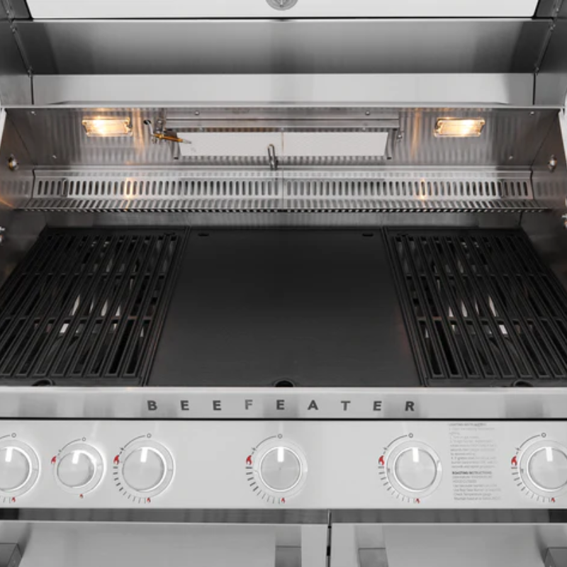 BeefEater 7000 Series Premium 5 Burner BBQ & Side Burner Trolley