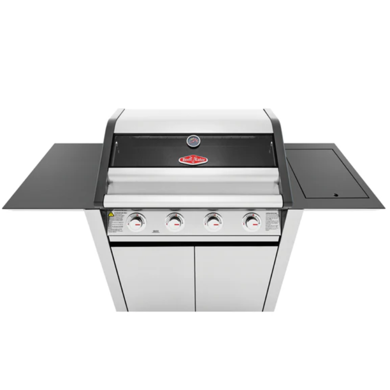 Beefeater 1600S Series 4 Burner BBQ & Side Burner Trolley in Stainless Steel