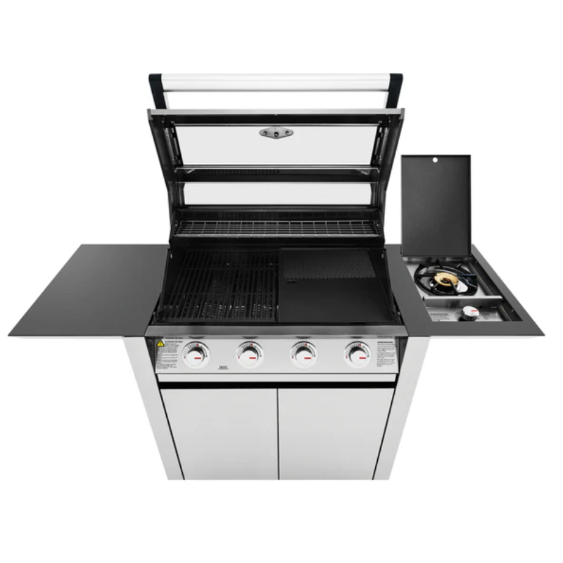 Beefeater 1600S Series 4 Burner BBQ & Side Burner Trolley in Stainless Steel