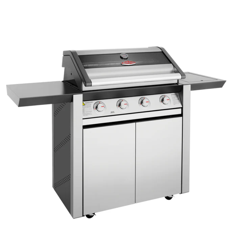 Beefeater 1600S Series 4 Burner BBQ & Side Burner Trolley in Stainless Steel