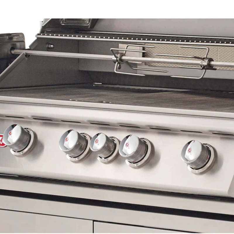 Bull Brahma 5 Burner Free Standing Gas BBQ Grill in Stainless Steel