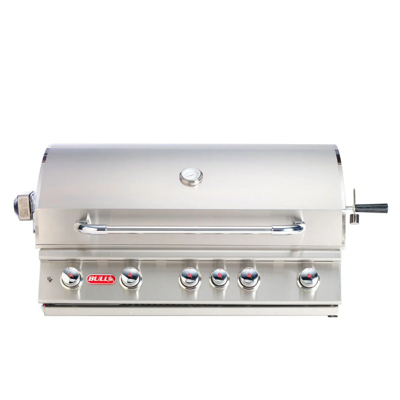 Bull Brahma 5 Burner Free Standing Gas BBQ Grill in Stainless Steel
