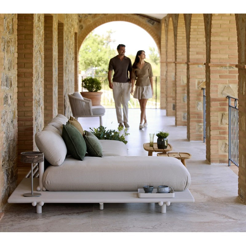 Cane-line Sticks Platform Sofa with Chaise Lounge