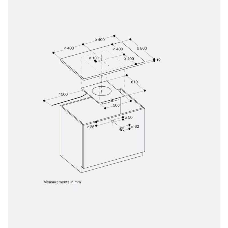 Gaggenau 400 Series CU428100 Stainless Steel Induction Module 50cm
