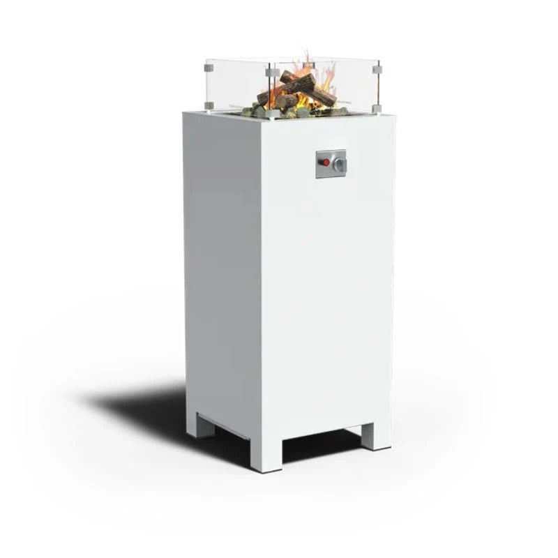Adezz Forno Brann Powder-Coated Aluminium Gas Fire Pit, White
