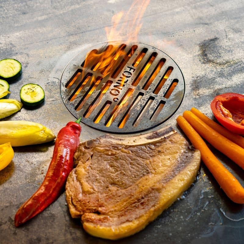 Adezz Forno Seare Halo Piezo Steel Gas Plancha Grill