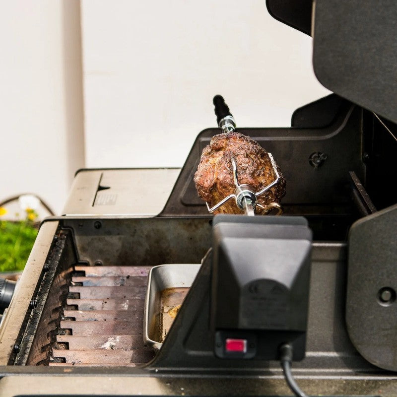 Universal Rotisserie Kit with Motor, Spit Rod & Brackets