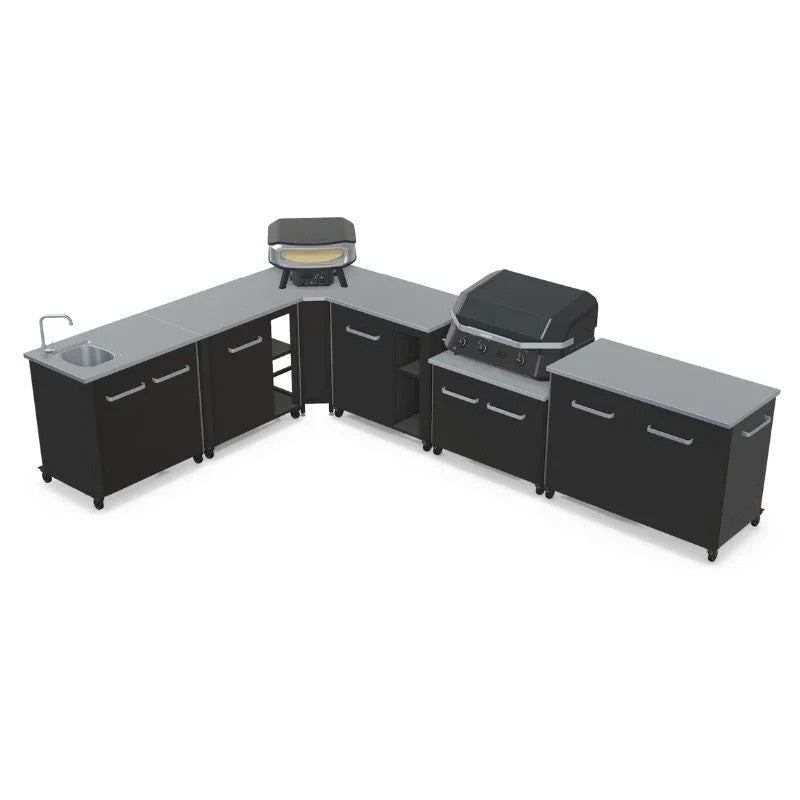 Cozze Modular Outdoor Kitchen Stainless Steel with Gas Grill, Sink & Storage