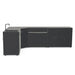 Cozze Elements Modular Outdoor Kitchen L-Shape with Grill, Storage & Sink, Matte-Black