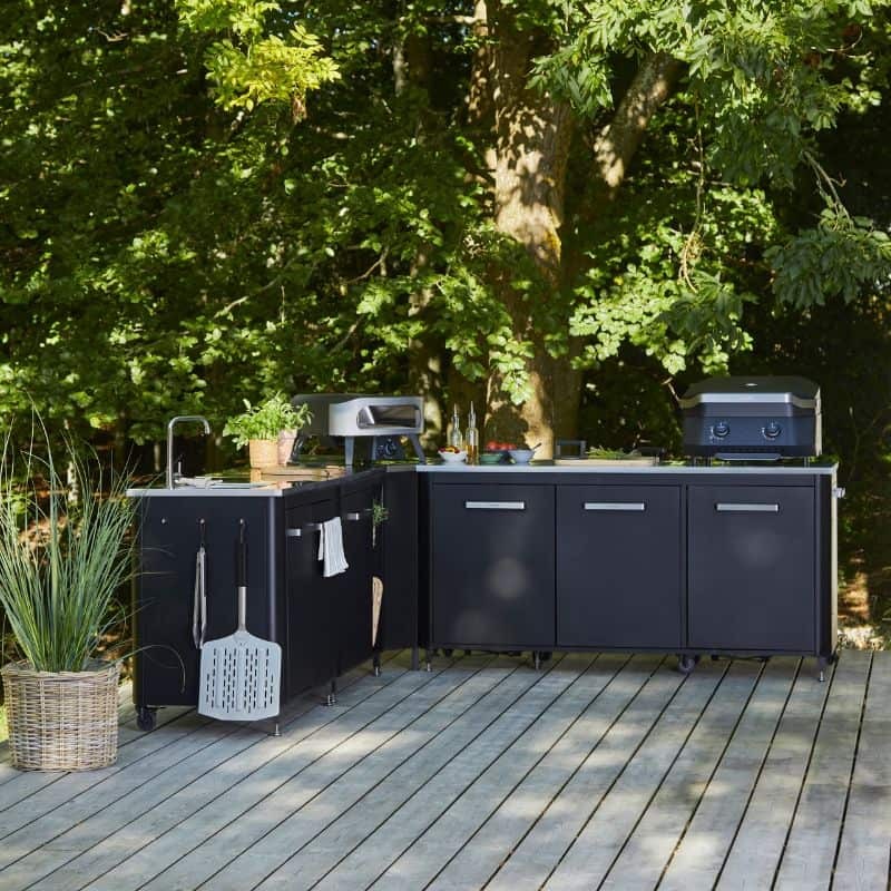 Cozze Outdoor Kitchen 180 Stainless Steel Outdoor Kitchen Unit