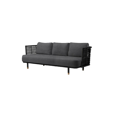 Cane-Line Sense 3-Seater Sofa, Natural or Black Rattan