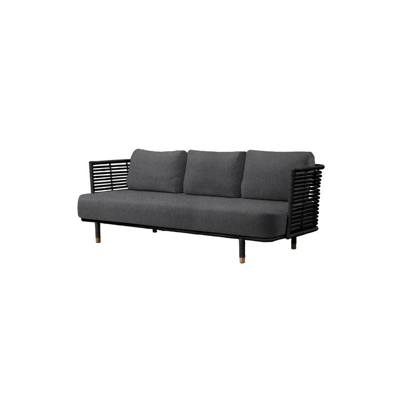 Cane-Line Sense 3-Seater Sofa, Natural or Black Rattan