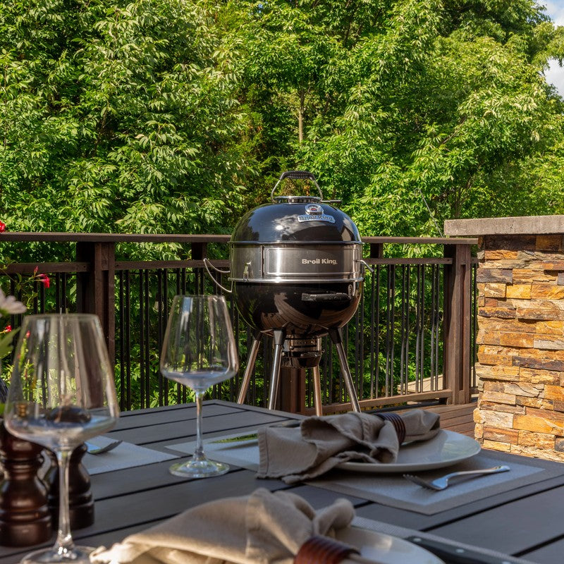 Crown Charcoal Kettle Grill Culinary Ring with Lid Holder & Charcoal Baskets