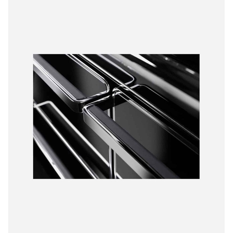 Aga ERA 110 Cast Iron Electric Cooker with Induction Hob, Black with Polished Chrome Trim