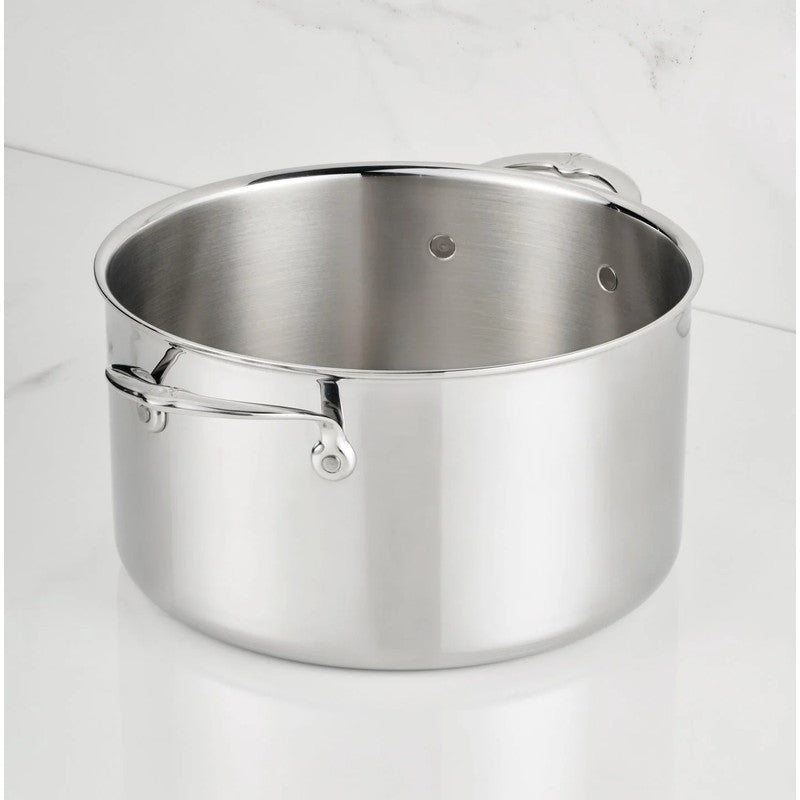 Hestan ProBond Luxe Stainless Steel Stockpot 7.6L with Lid, Mirror-Polished