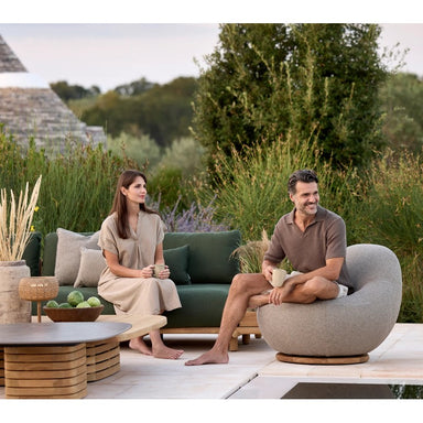 Cane-line Gem Lounge Chair with Teak Swivel